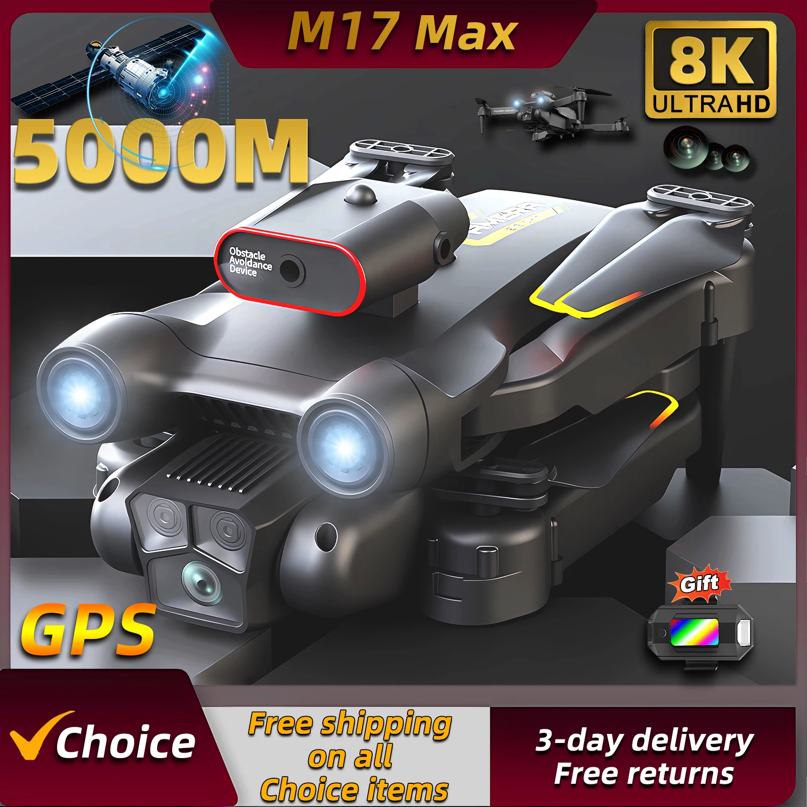 Drone Beacon Light - Nuevo Dron M17 Max 8K Profesional