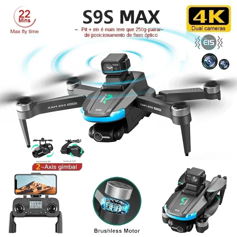 Nuevo S9S MAX MINI Drone 4K 2  - Drone Controller Screen reseña y precio