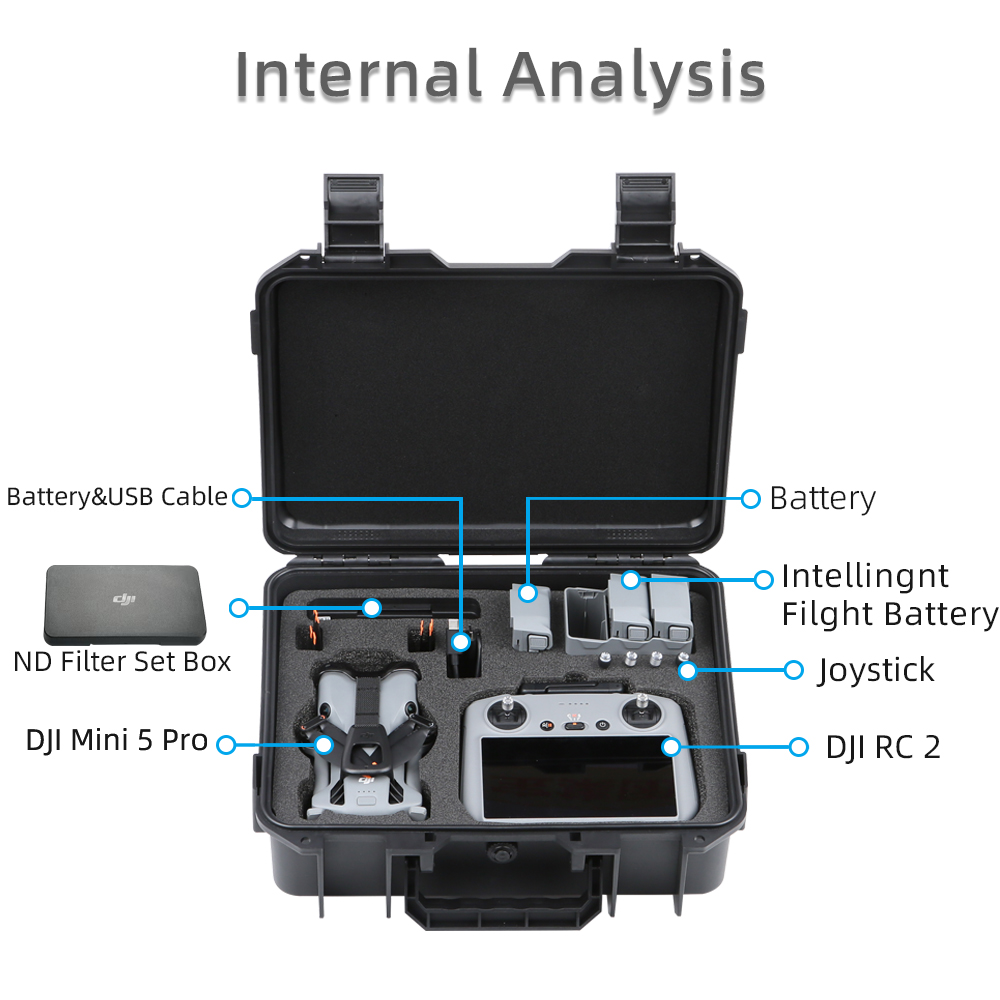 Funda para DJI Mini 5 Pro, fun - Drone Hard Shell Case reseña y precio